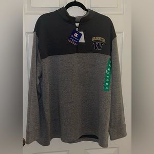 NEW Washington Huskies Champion Gameday Quarter-Zip Jacket - Grey XL